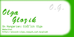 olga glozik business card